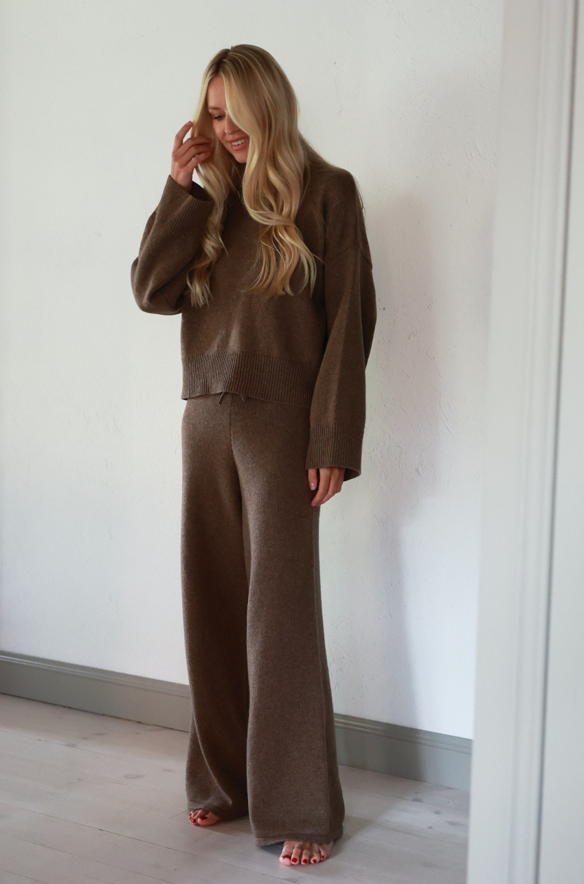 PREMIUM Sweter Halifax brązowy