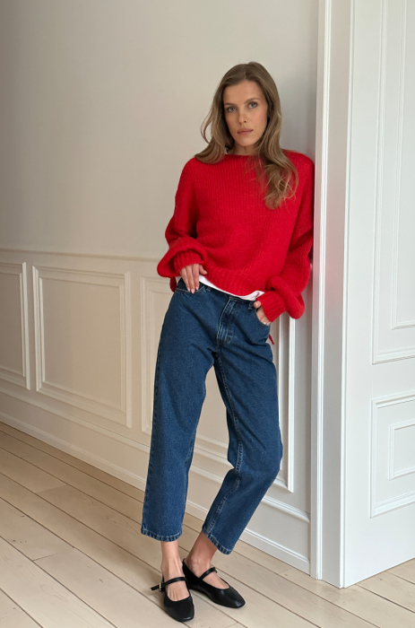 Sweter Velsen czerwony