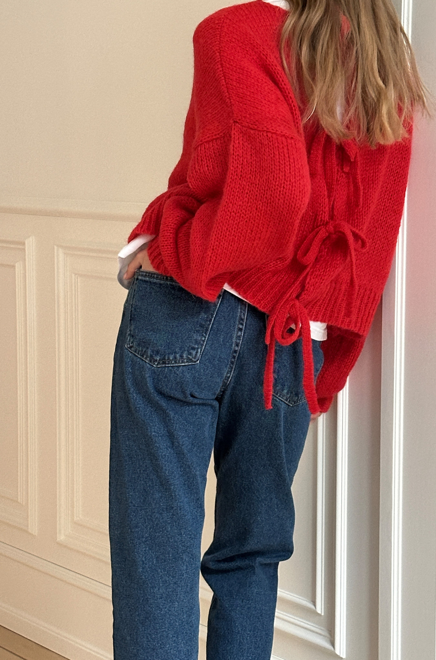 Sweter Velsen czerwony