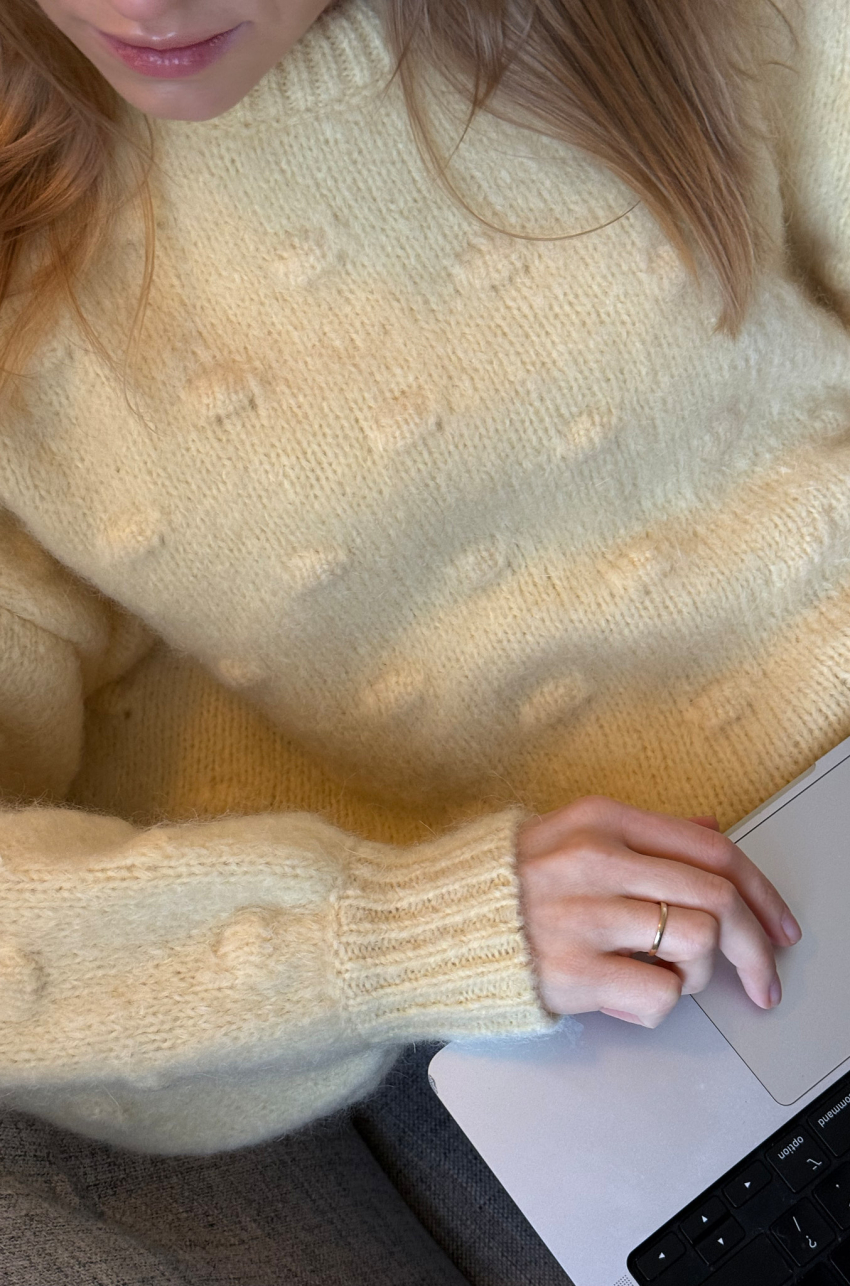 PREMIUM Sweter Graz masełkowy